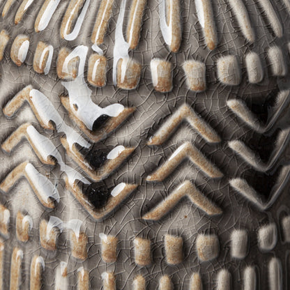 Close-up of a textured surface with geometric patterns