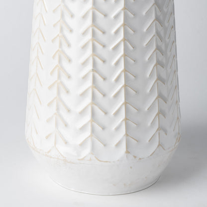 HERMOSA 9" WHITE METAL TABLE VASE