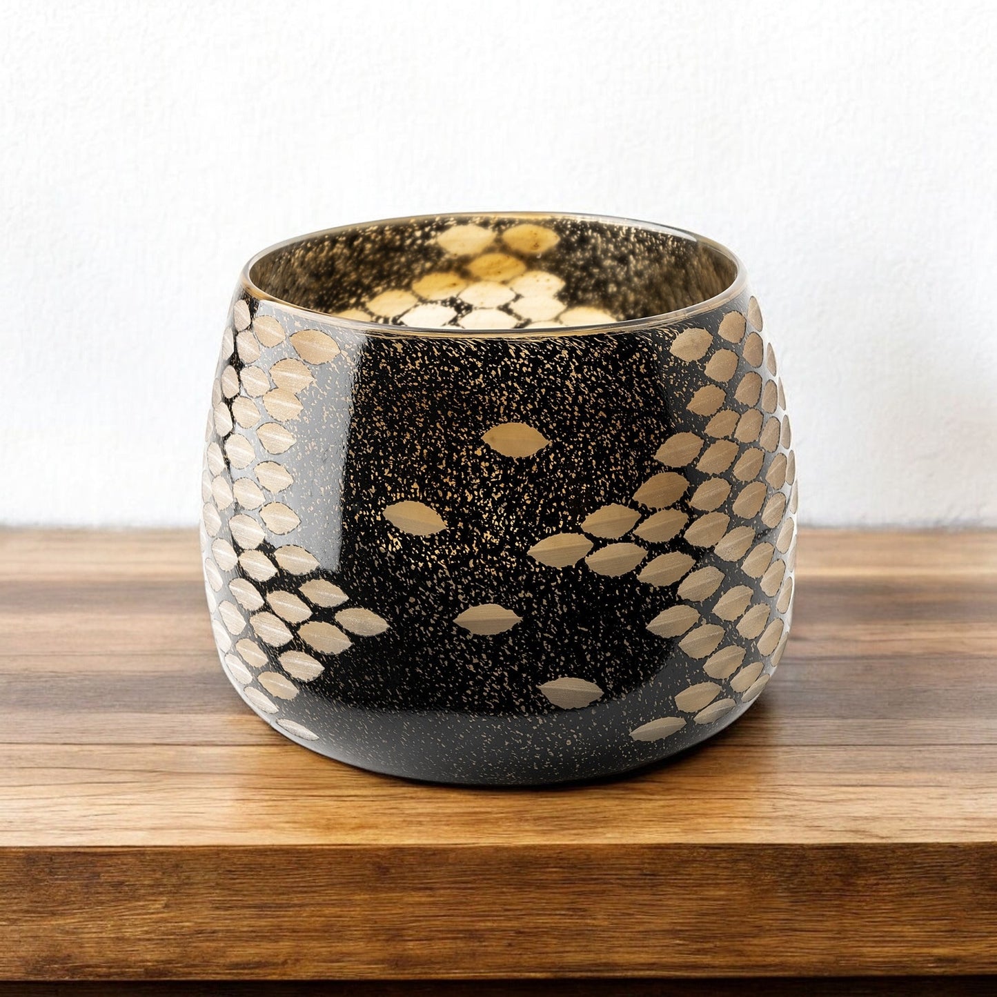 ARDMORE BLACK AND GOLD GLASS VASE - Varnish & Vibe