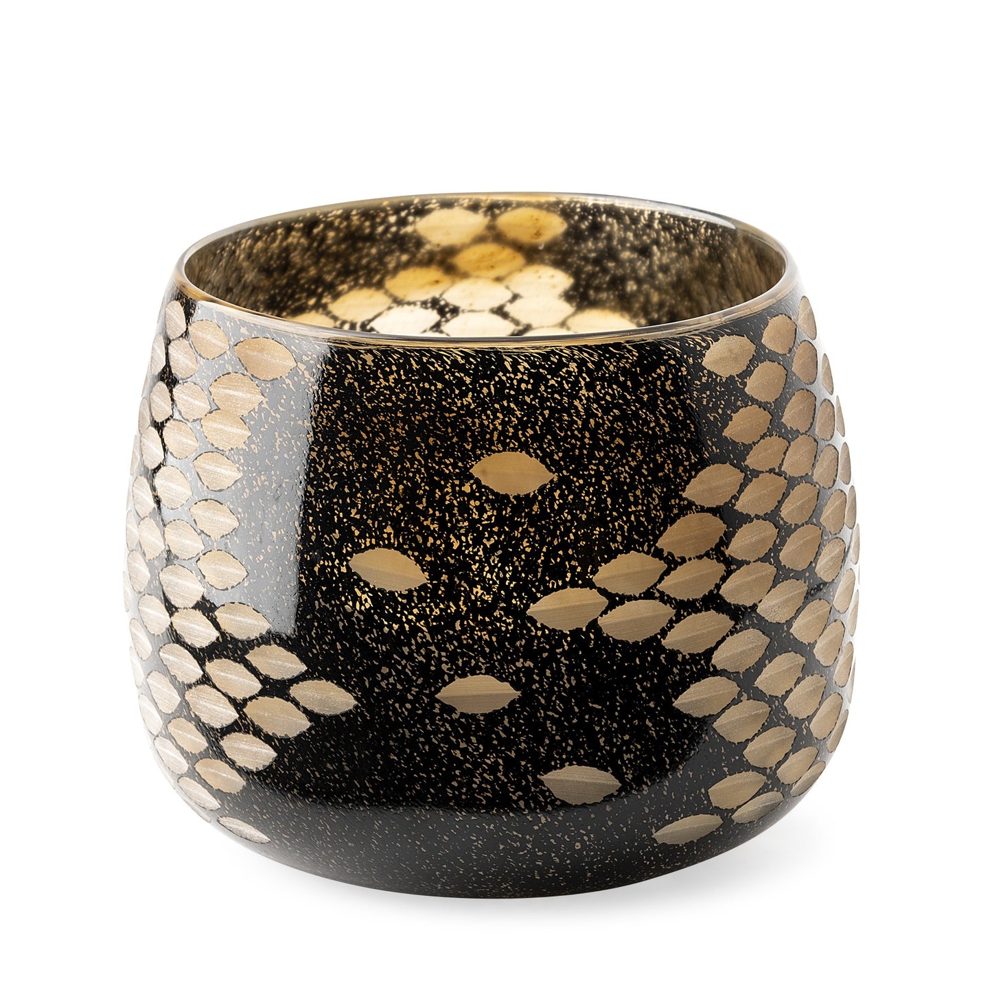 ARDMORE BLACK AND GOLD GLASS VASE - Varnish & Vibe