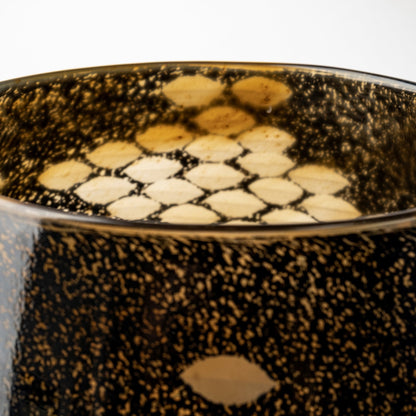ARDMORE BLACK AND GOLD GLASS VASE - Varnish & Vibe