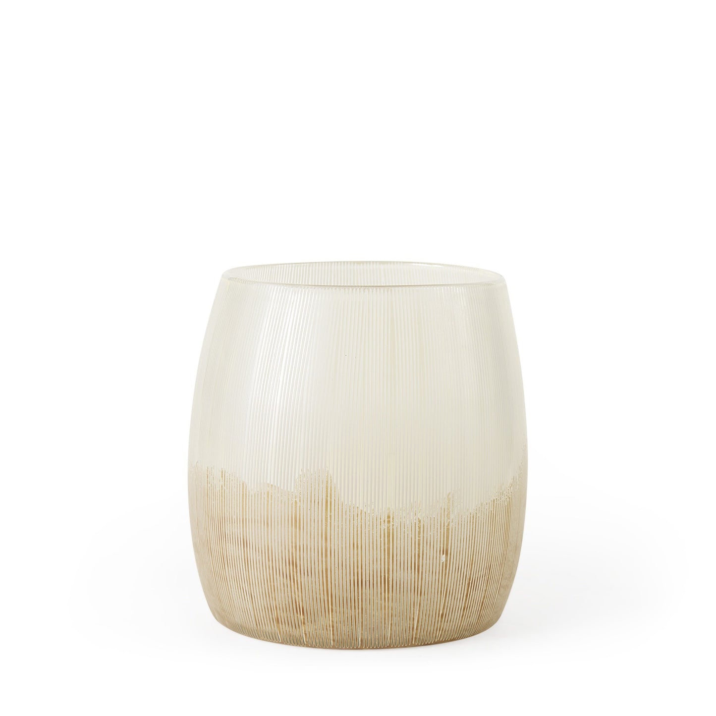 HERMOSA 9" CREAM GLASS TABLE VASE