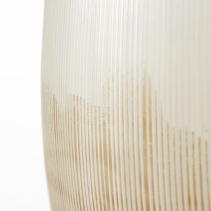 HERMOSA 9" CREAM GLASS TABLE VASE
