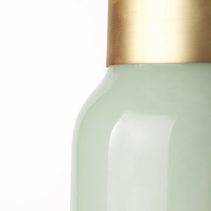 REDONDO 17" GREEN CYLINDER GLASS TABLE VASE