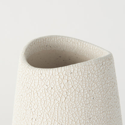 HERMOSA 14" CREAM CERAMIC TABLE VASE