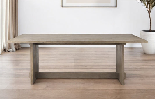 HERMOSA 84" TAUPE WOOD DINING TABLE