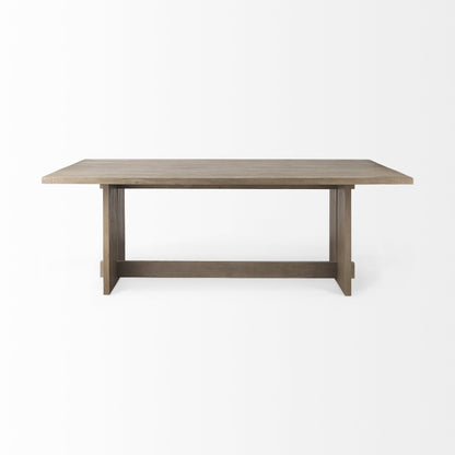 HERMOSA 84" TAUPE WOOD DINING TABLE