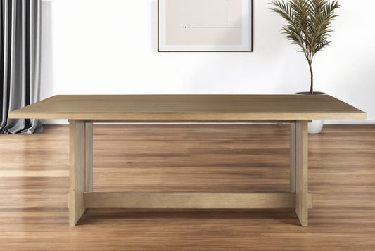 HERMOSA 84" LIGHT WOOD DINING TABLE