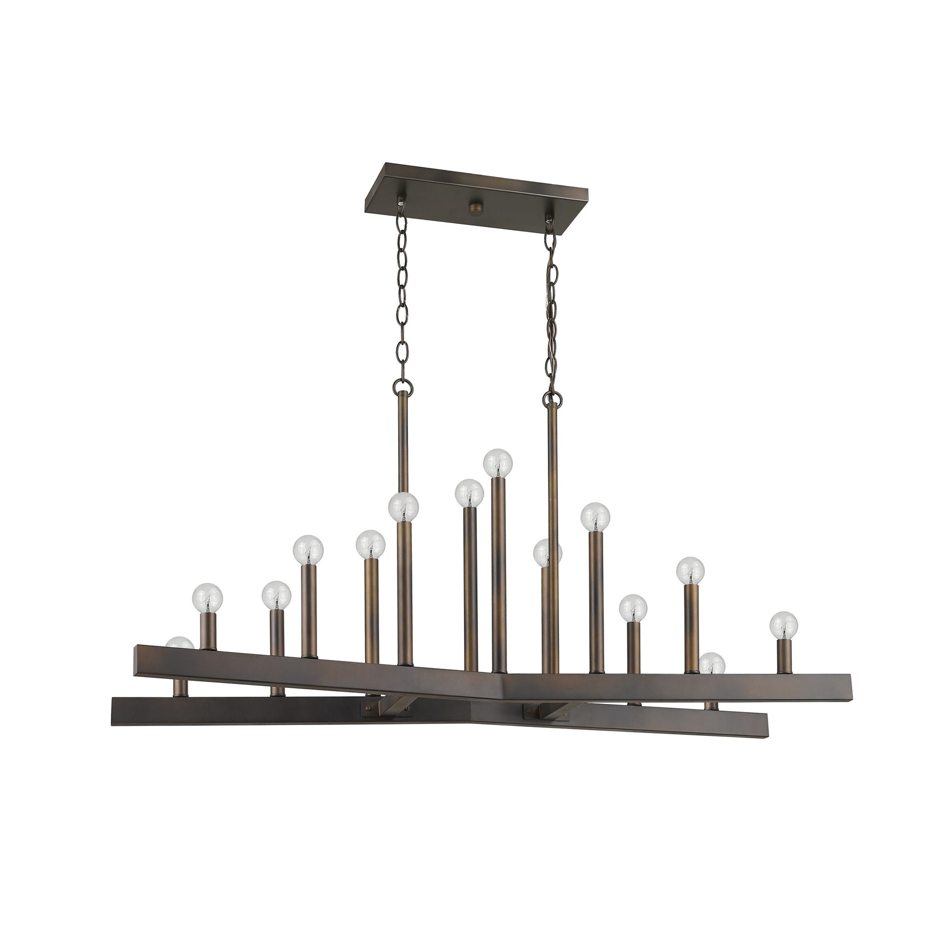 PALISADES FALLON 14-LIGHT OIL-RUBBED BRONZE ISLAND PENDANT - Varnish & Vibe