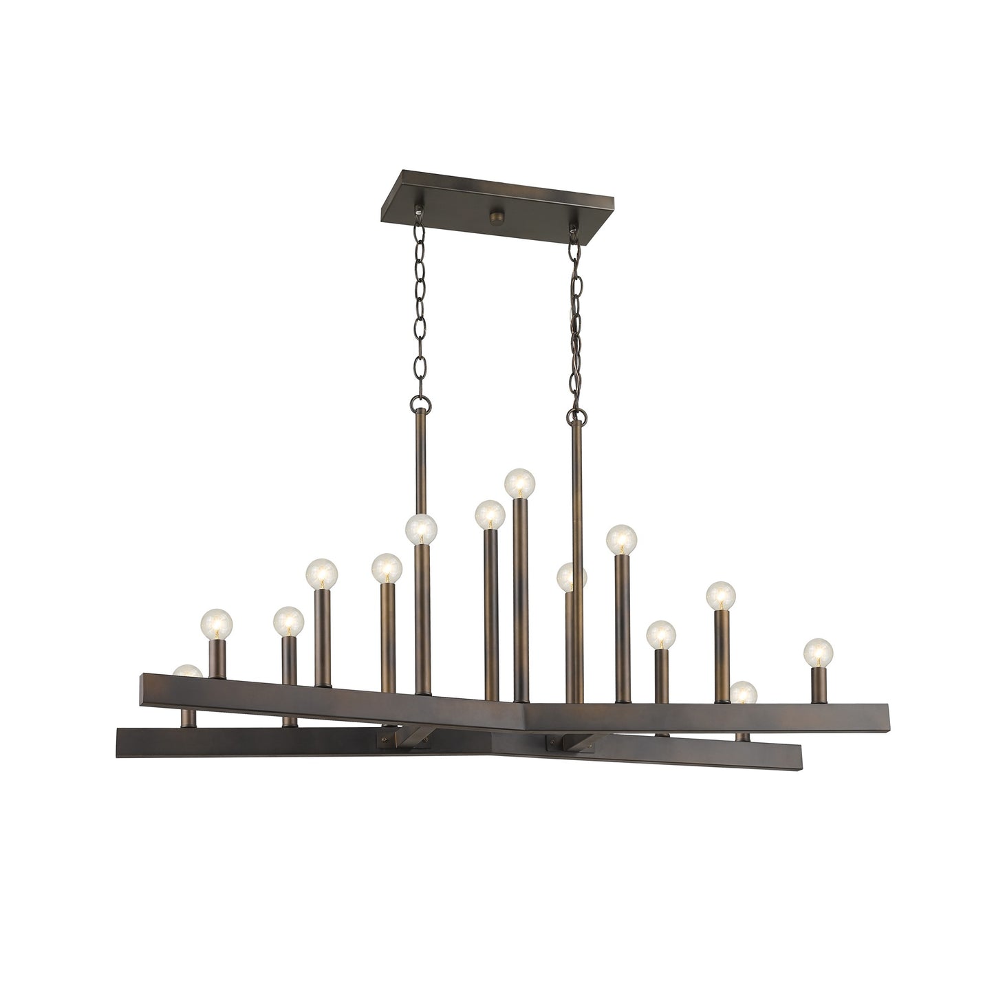 PALISADES FALLON 14-LIGHT OIL-RUBBED BRONZE ISLAND PENDANT - Varnish & Vibe