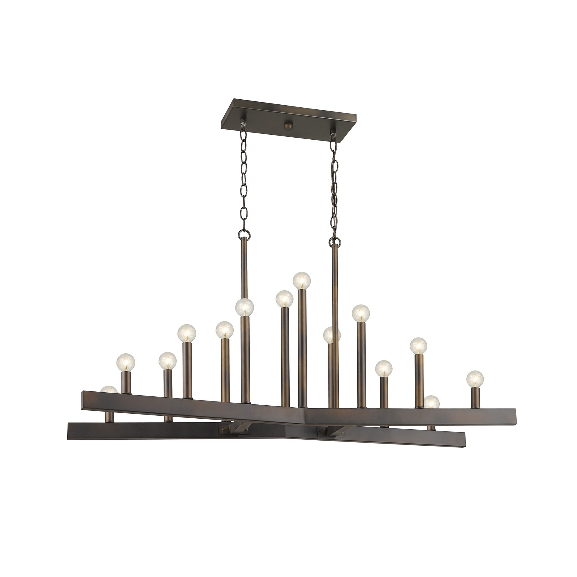 PALISADES FALLON 14-LIGHT OIL-RUBBED BRONZE ISLAND PENDANT - Varnish & Vibe
