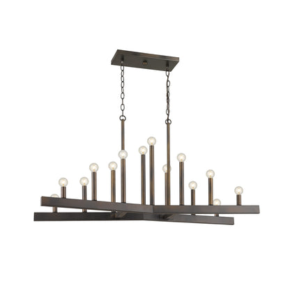 PALISADES FALLON 14-LIGHT OIL-RUBBED BRONZE ISLAND PENDANT - Varnish & Vibe