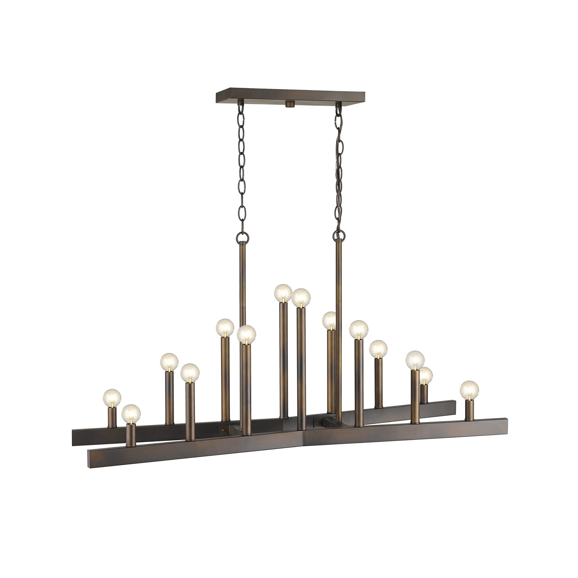 PALISADES FALLON 14-LIGHT OIL-RUBBED BRONZE ISLAND PENDANT - Varnish & Vibe