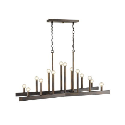 PALISADES FALLON 14-LIGHT OIL-RUBBED BRONZE ISLAND PENDANT - Varnish & Vibe