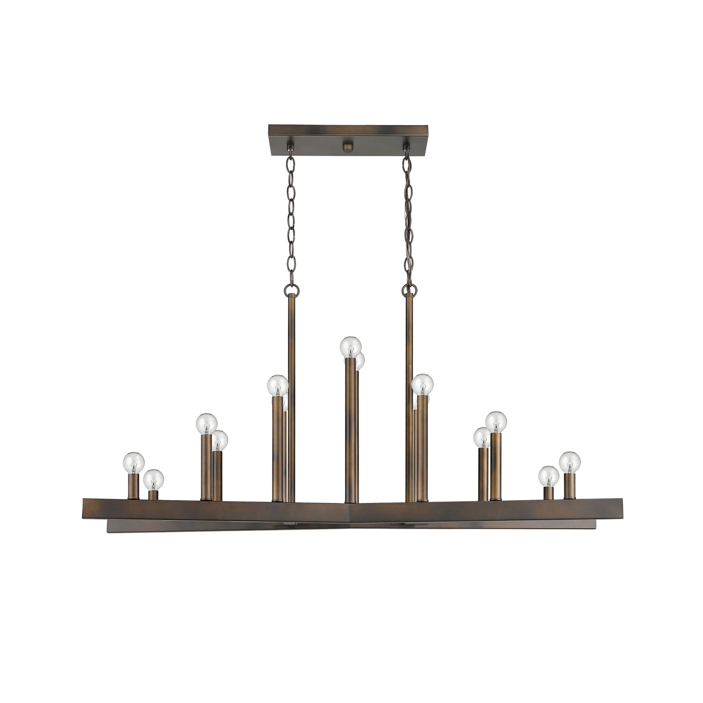 PALISADES FALLON 14-LIGHT OIL-RUBBED BRONZE ISLAND PENDANT - Varnish & Vibe
