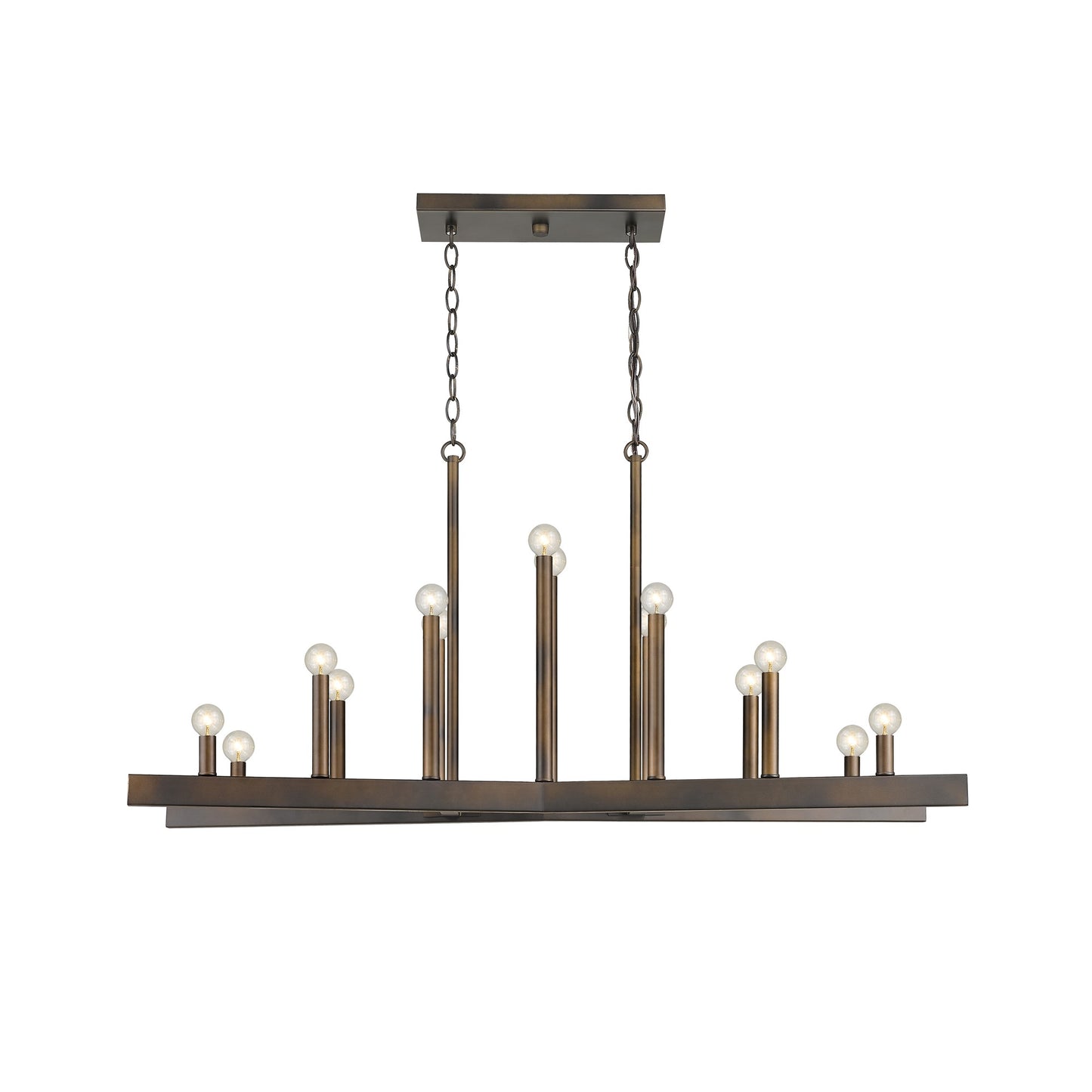 PALISADES FALLON 14-LIGHT OIL-RUBBED BRONZE ISLAND PENDANT - Varnish & Vibe
