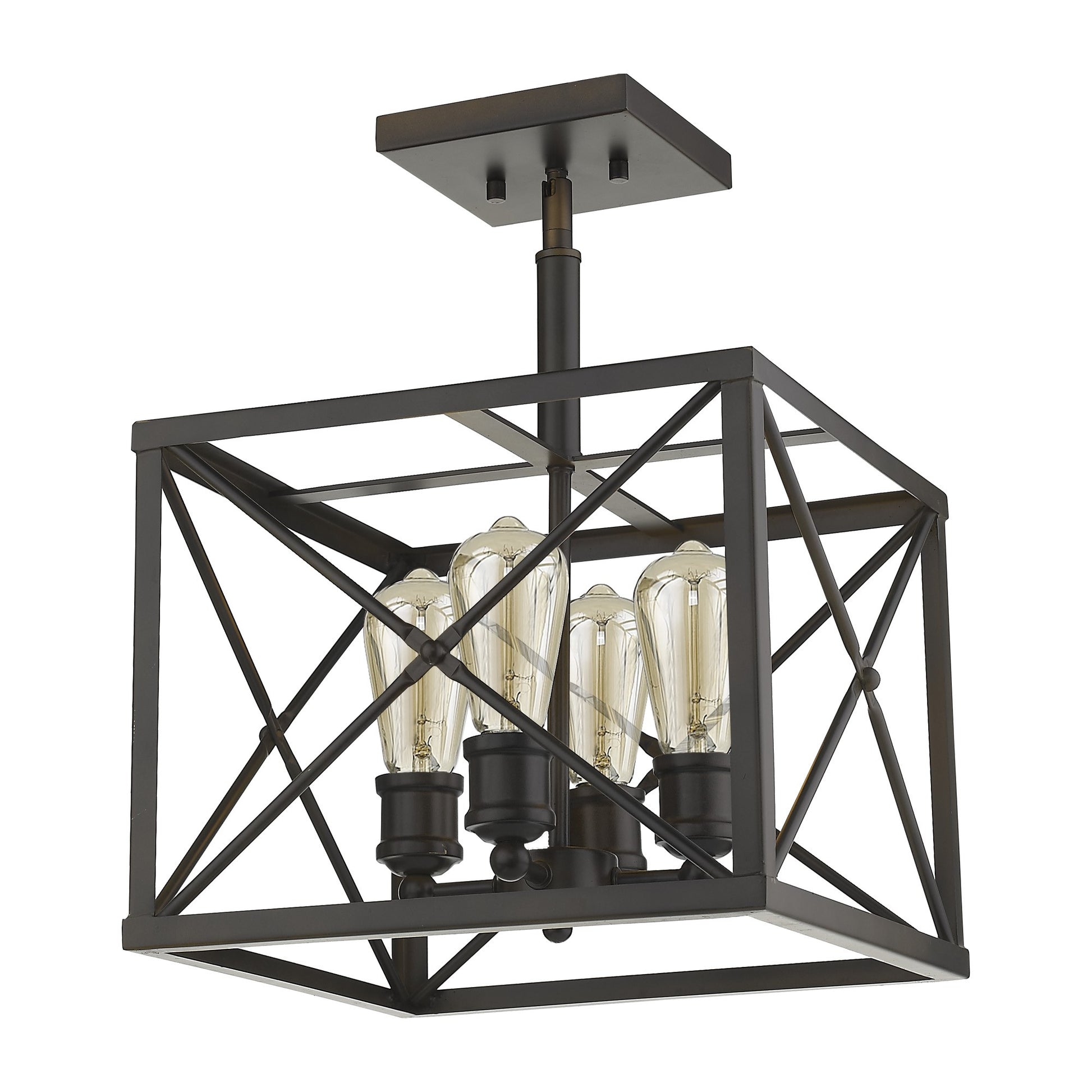 PALISADES BROOKLYN 4-LIGHT OIL-RUBBED BRONZE CONVERTIBLE PENDANT - Varnish & Vibe