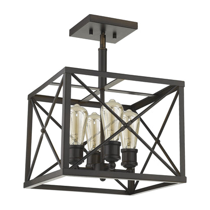 PALISADES BROOKLYN 4-LIGHT OIL-RUBBED BRONZE CONVERTIBLE PENDANT - Varnish & Vibe