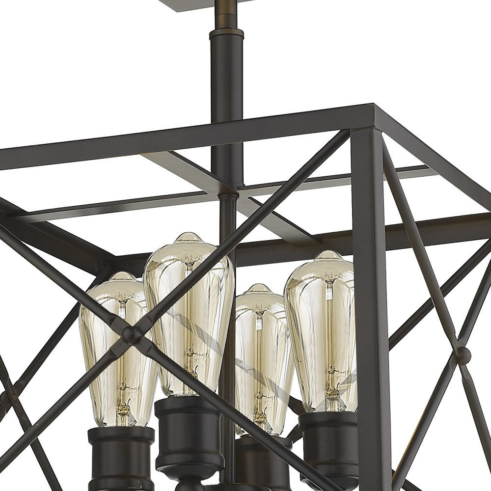 PALISADES BROOKLYN 4-LIGHT OIL-RUBBED BRONZE CONVERTIBLE PENDANT - Varnish & Vibe