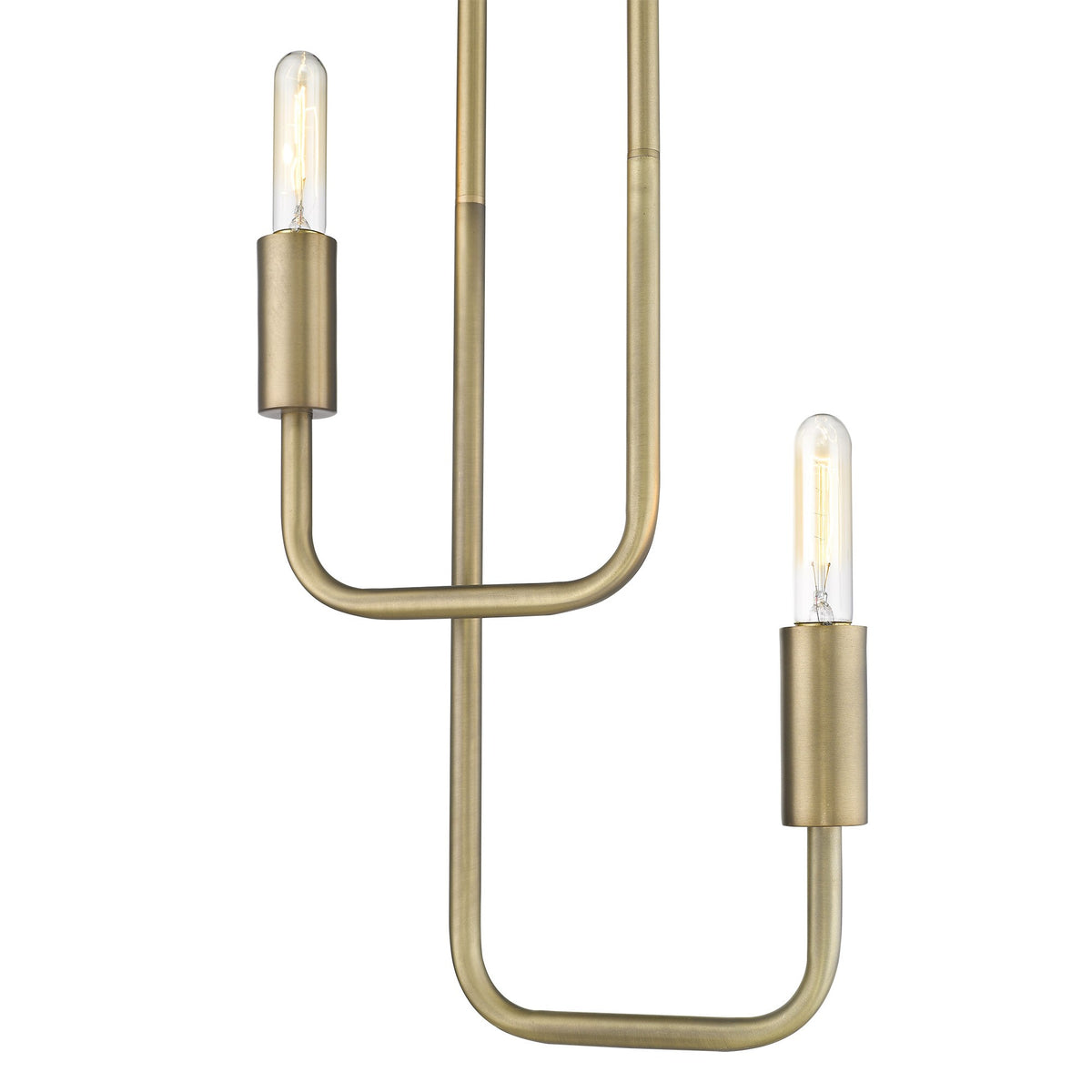 LAUREL PERRET 2-LIGHT AGED BRASS PENDANT
