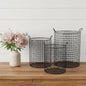 SET OF THREE METAL WIRE STORAGE BASKETS - Varnish & Vibe