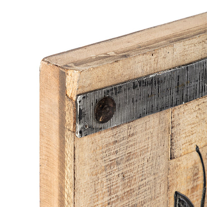 36" X 2" BROWN MANGO WOOD SQUARE HANGING TAPESTRY - Varnish & Vibe