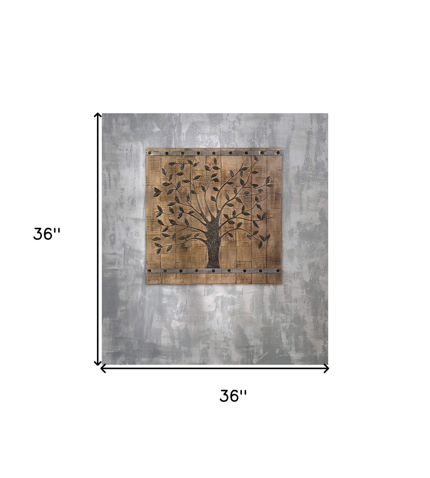 mango wood square hanging tapestry, wood square hanging tapestry, square hanging tapestry, mango wood square hanging, 36" X 2" brown mango wood square