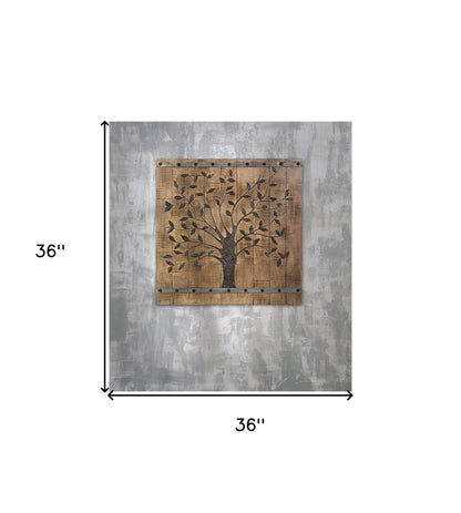 mango wood square hanging tapestry, wood square hanging tapestry, square hanging tapestry, mango wood square hanging, 36" X 2" brown mango wood square