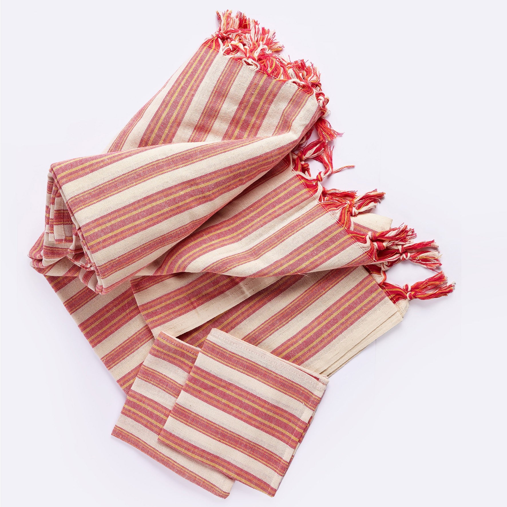 SUNSET STRIPED TABLECLOTH SET - Varnish & Vibe