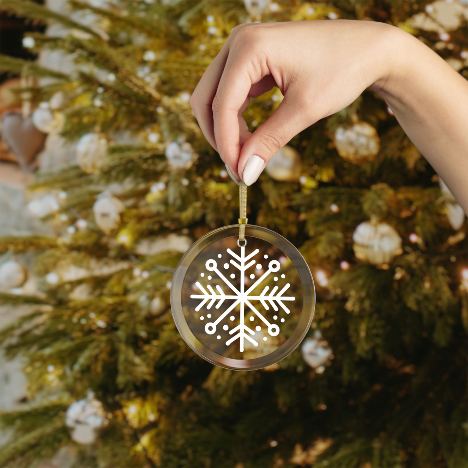 Snowflake Glass Ornaments - Varnish & Vibe
