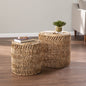 LAKEVIEW SET OF TWO RATTAN END TABLES