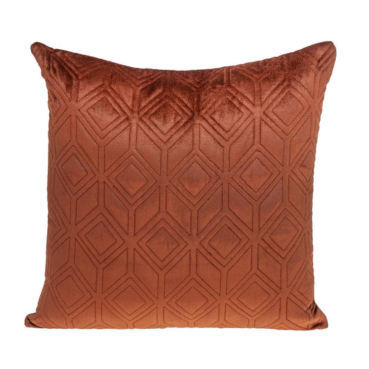 Tufted Terra Cotta Red Velvet Accent Throw Pillow - Varnish & Vibe