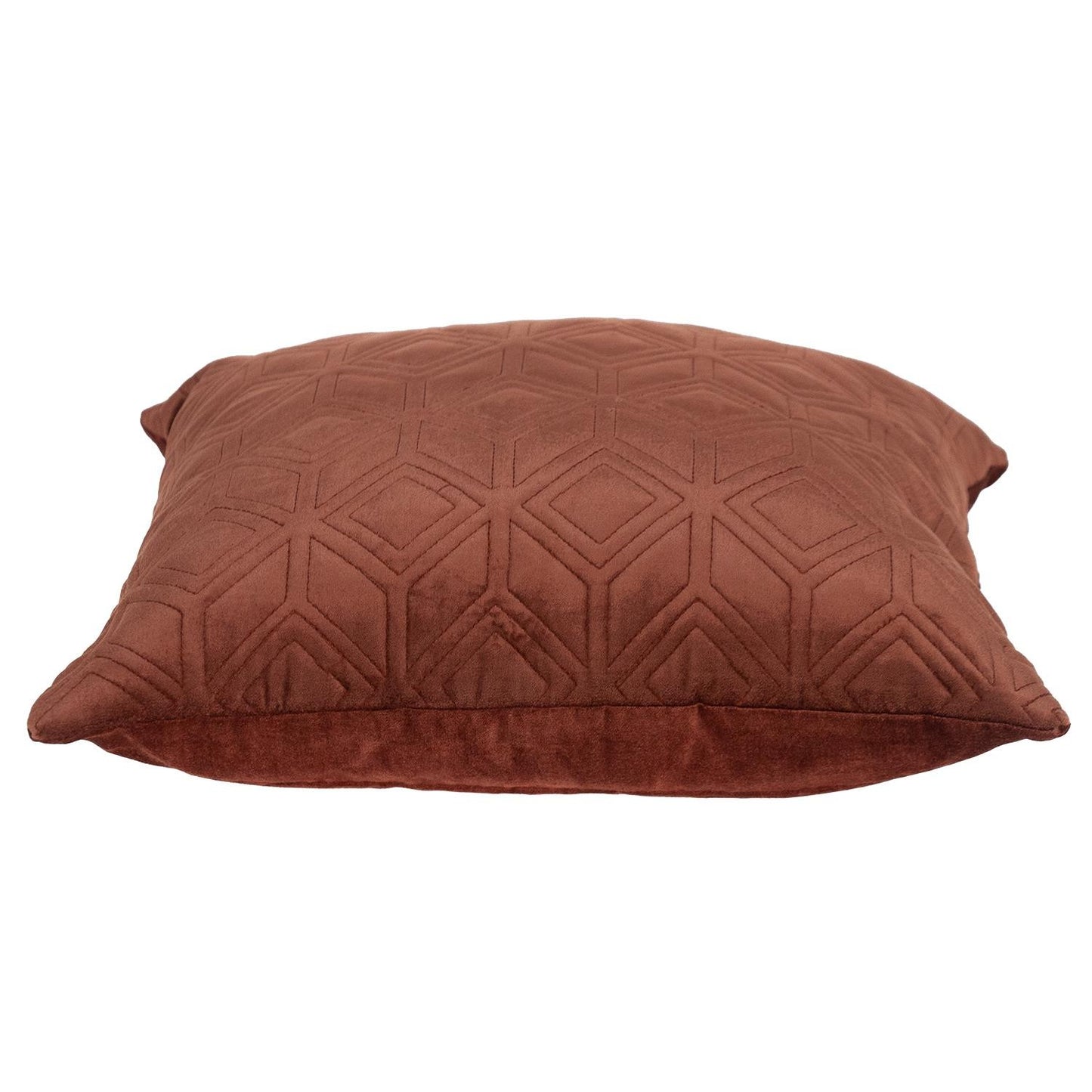 Tufted Terra Cotta Red Velvet Accent Throw Pillow - Varnish & Vibe