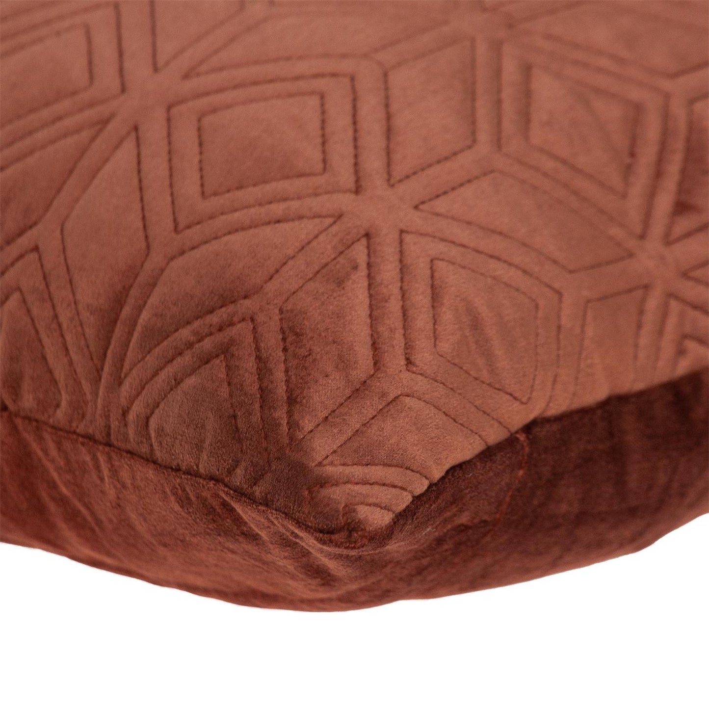 Tufted Terra Cotta Red Velvet Accent Throw Pillow - Varnish & Vibe