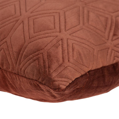 Tufted Terra Cotta Red Velvet Accent Throw Pillow - Varnish & Vibe