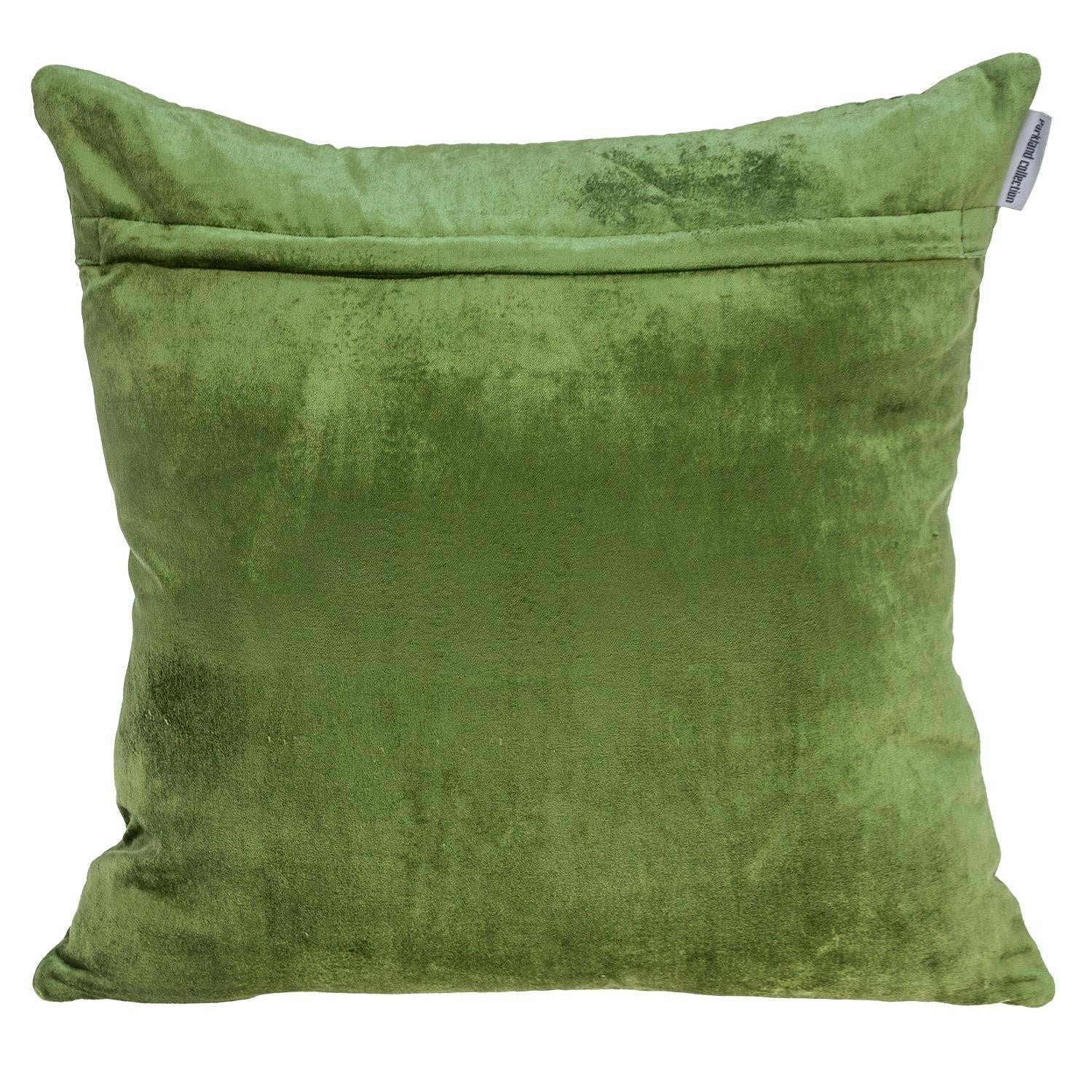 Tufted Olive Green Velvet Accent Throw Pillow - Varnish & Vibe