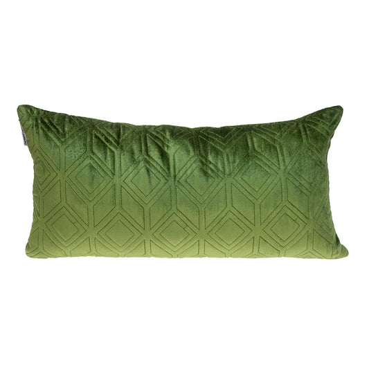 Tufted Olive Green Velvet Lumbar Accent Pillow - Varnish & Vibe