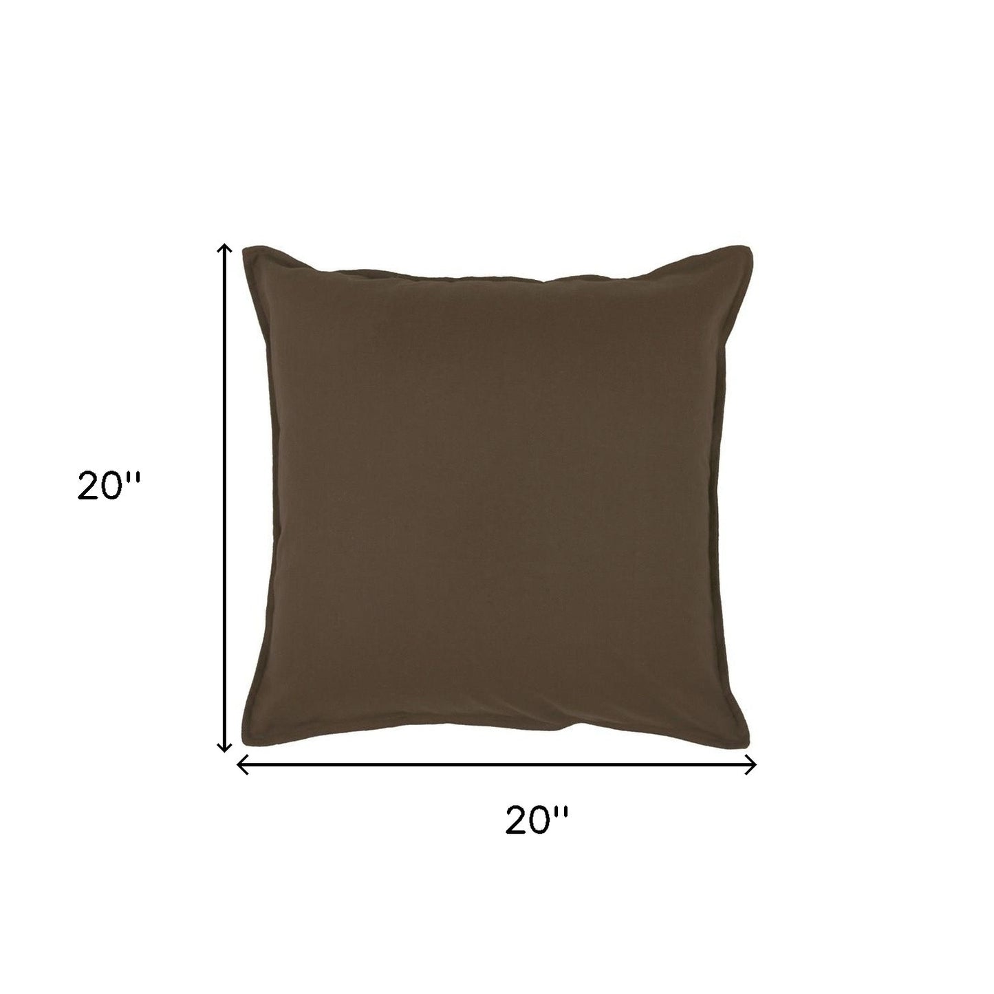 color flange edge throw pillow, flange edge throw pillow, brown solid color flange, brown solid color flange edge, edge throw pillow