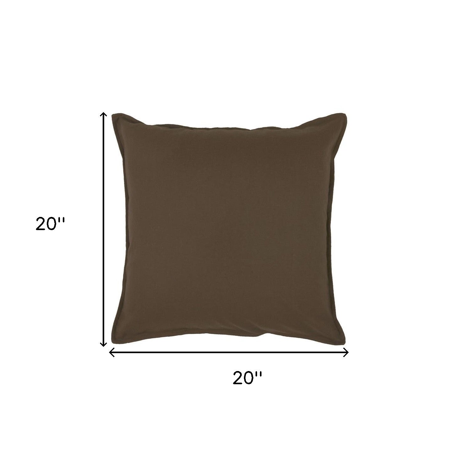 color flange edge throw pillow, flange edge throw pillow, brown solid color flange, brown solid color flange edge, edge throw pillow