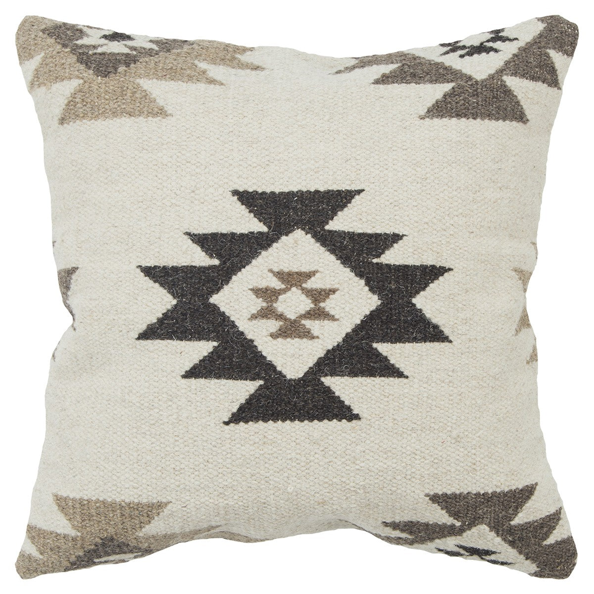 CALABASAS CREAM BEIGE CLASSIC IKAT PATTERN THROW PILLOW - Varnish & Vibe