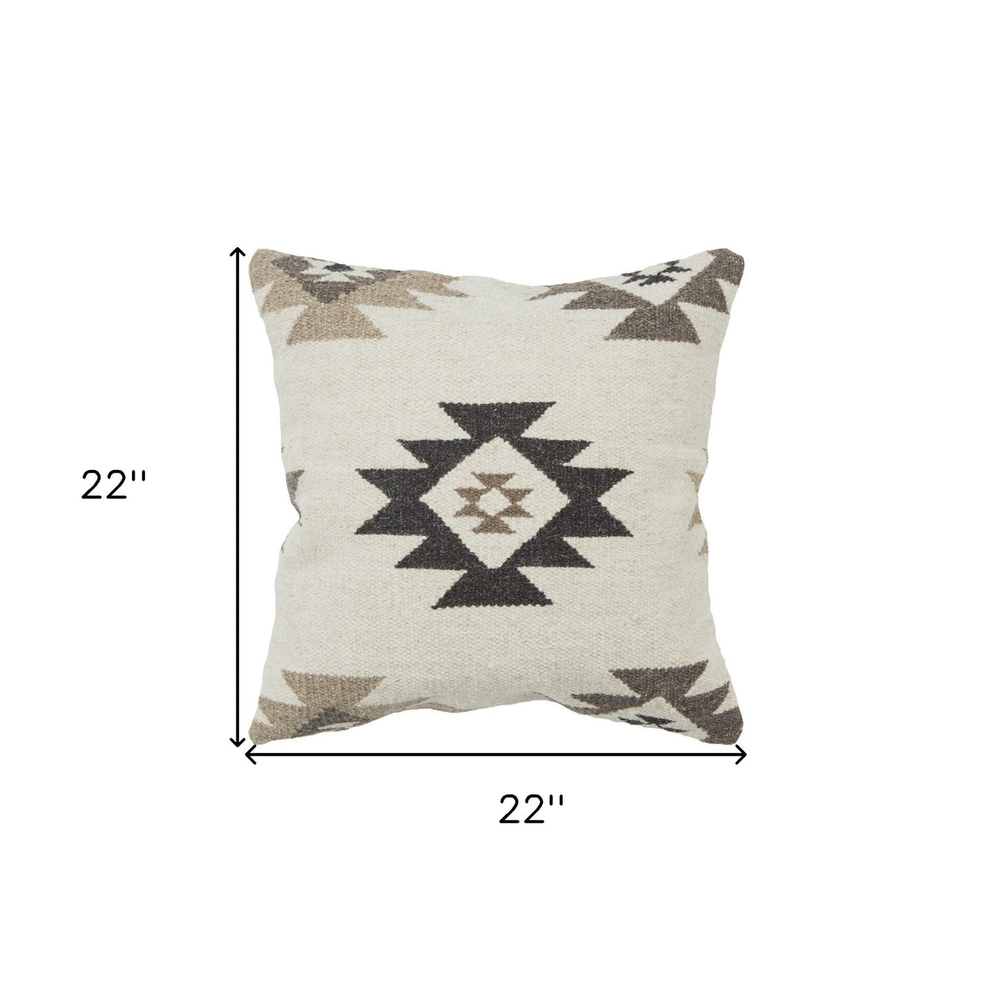 CALABASAS CREAM BEIGE CLASSIC IKAT PATTERN THROW PILLOW - Varnish & Vibe