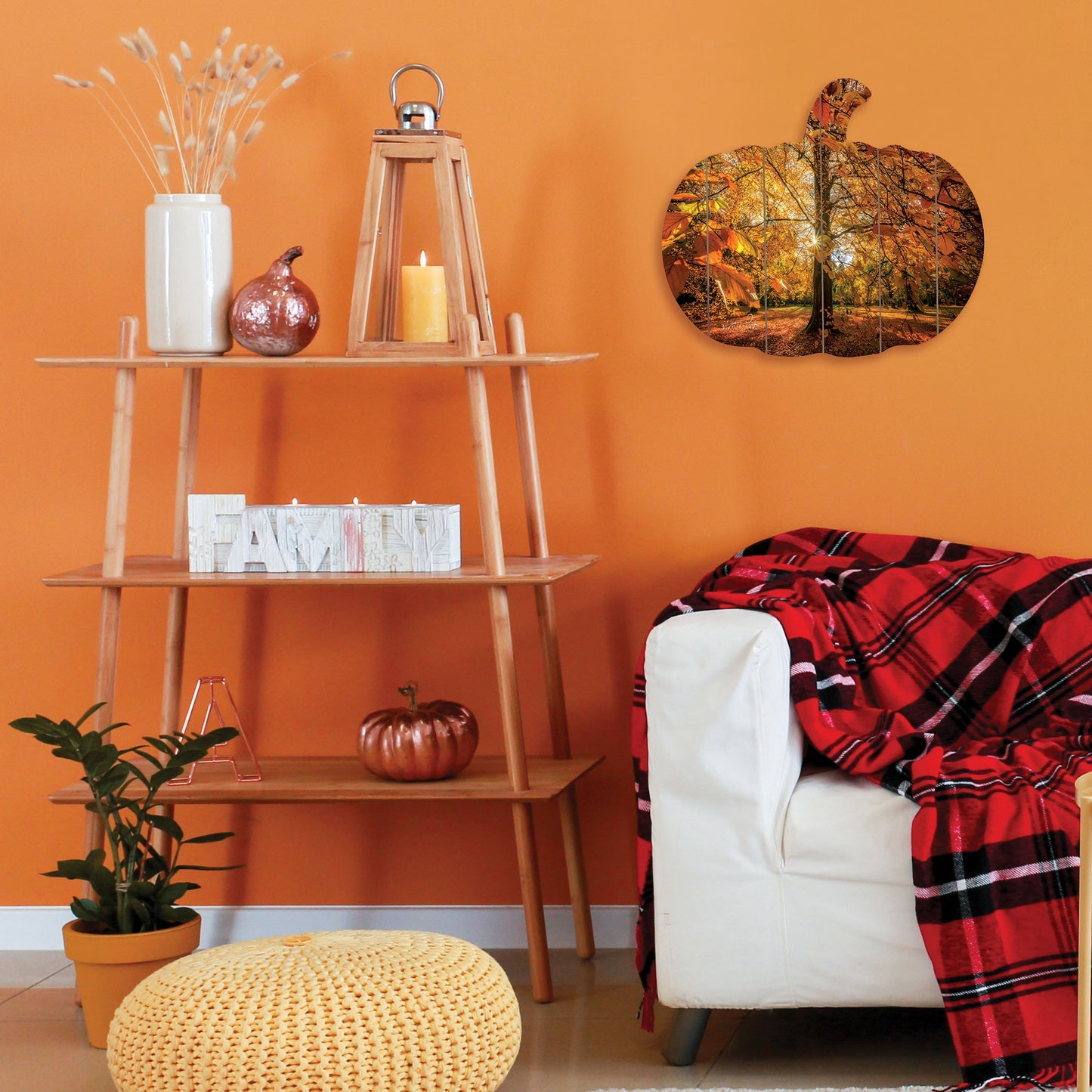printed wooden pumpkin wall art, autumn leaves artisan martin podt, martin podt printed wooden pumpkin, podt printed wooden pumpkin wall, leaves artisan martin podt printed