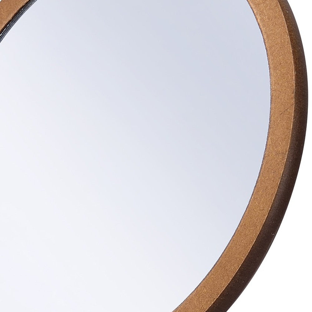 10" BROWN ROUND TABLETOP MIRROR