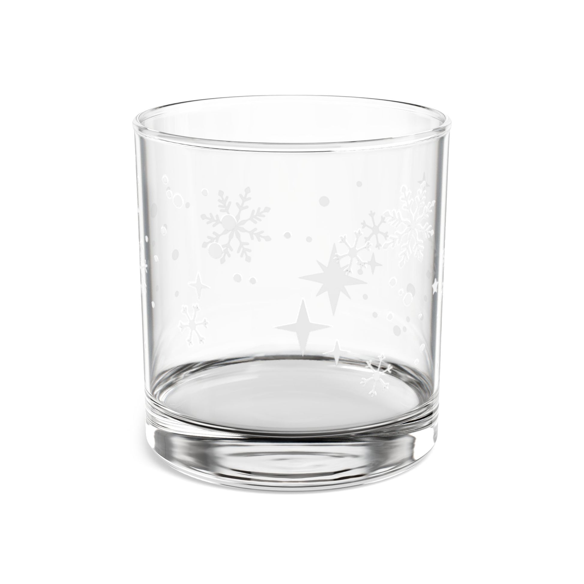 Snowflakes Winter Rocks Glass, 10oz - Varnish & Vibe