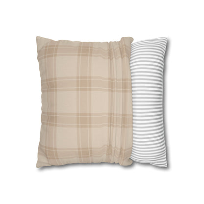 Thanksgiving Thankful Script Classic Plaid Fall Pillowcase