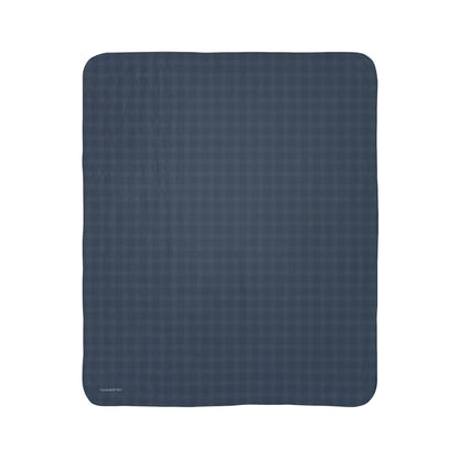 Blue Tartan Fleece Sherpa Blanket - Varnish & Vibe