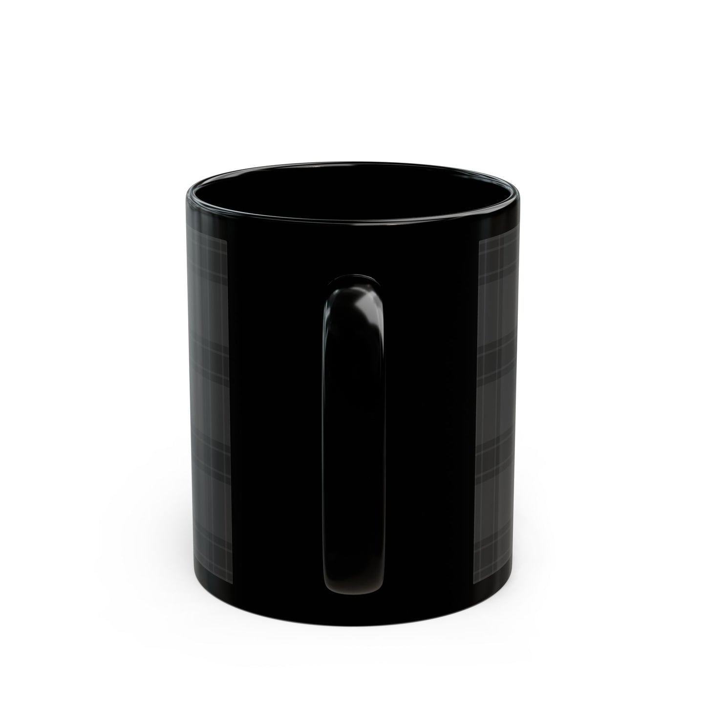 Pumpkin on Plaid Halloween Edition Black Mug