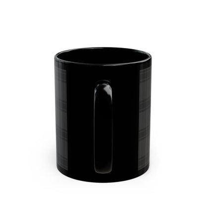 Pumpkin on Plaid Halloween Edition Black Mug