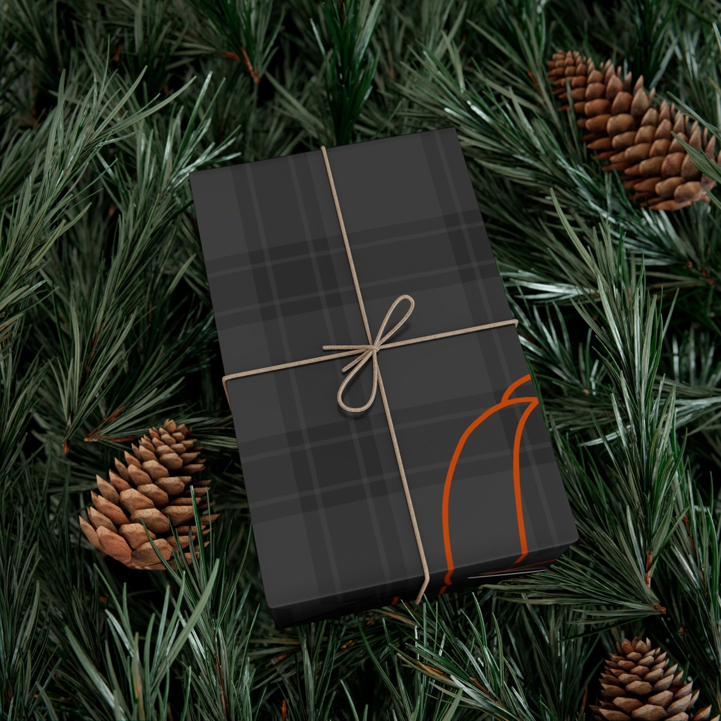 Pumpkin on Plaid Halloween Edition Eco-Friendly Gift Wrap Papers