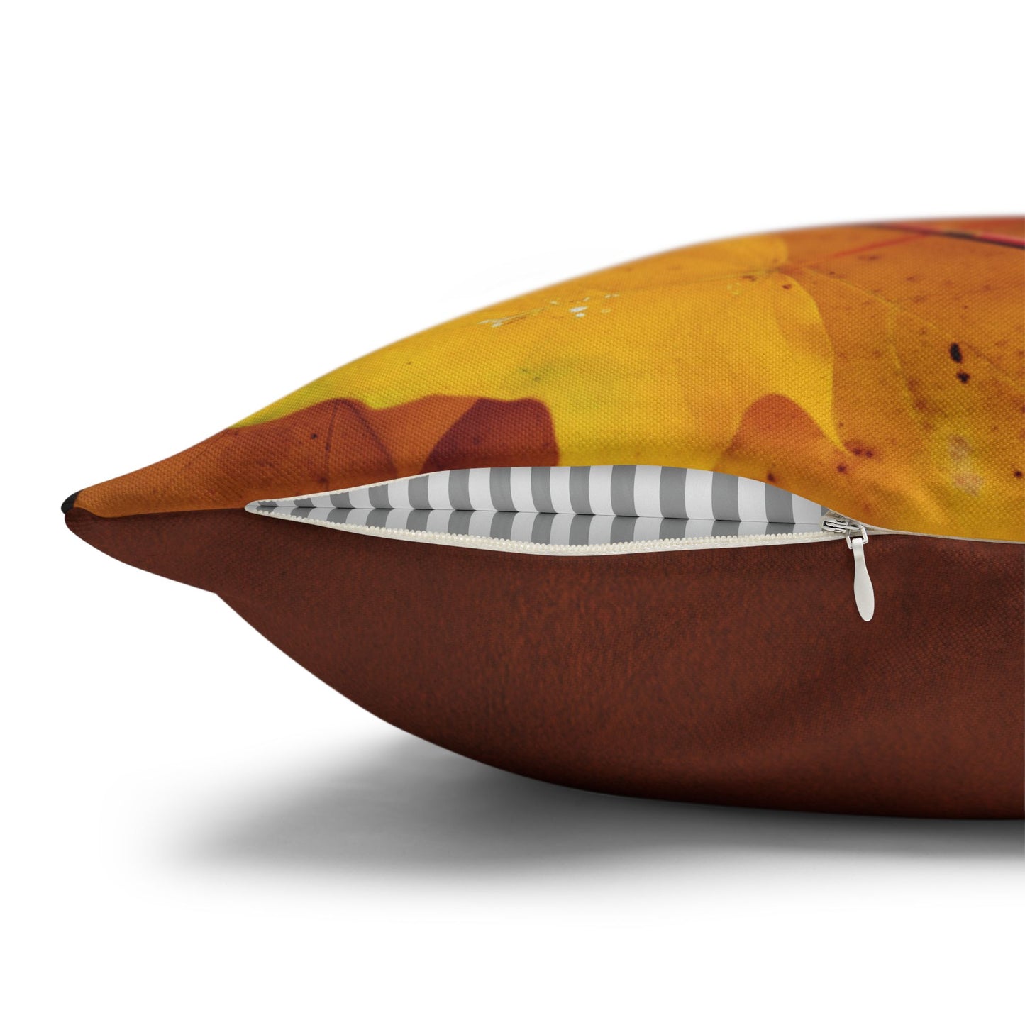 Golden Leaves Foliage And Shaded Brown Fall Pillowcase